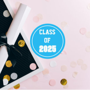 Adesivo Ano de aula do céu azul e branco