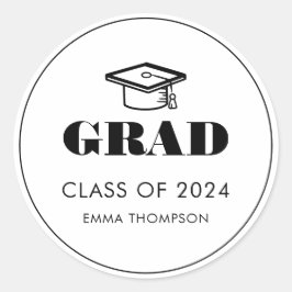 Adesivo Ano de Classe de Boné de formatura Elegante Chic