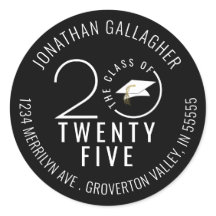 Ano de Classe Na moda de Graduação Negra Moderna