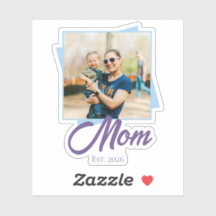 Adesivo Ano de Fundação da Mamãe com Foto Personalizada