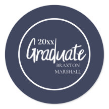 Ano de Graduação Azul Marinho Nome
