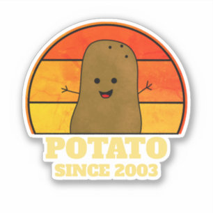 Adesivo Ano de Nascimento Batata Retro