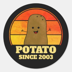 Adesivo Ano de Nascimento da Batata Retro