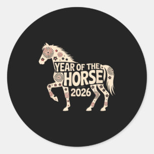 Adesivo Ano do Cavalo 2026 Ano Novo Lunar Chinês