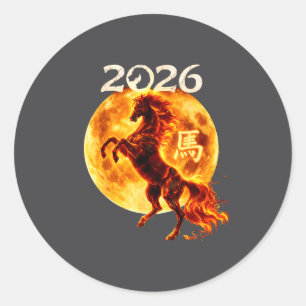 Adesivo Ano Do Cavalo 2026 Ano Novo Lunar Zodíaco Chinês