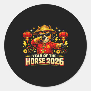 Adesivo Ano Do Cavalo 2026 Cavalo Dabbing Ano Novo Chinês