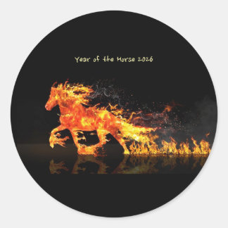 Adesivo Ano do Cavalo 2026 (Cavalo de Fogo)