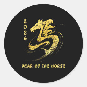 Adesivo Ano do Cavalo 2026 Feliz Ano Novo Lunar Chinês