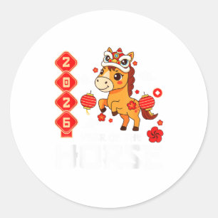 Adesivo Ano Do Cavalo 2026 Fofo Kawaii Ano Novo Chinês