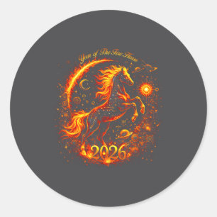 Adesivo Ano do Cavalo de Fogo 2026 Ano Novo Lunar Chinês