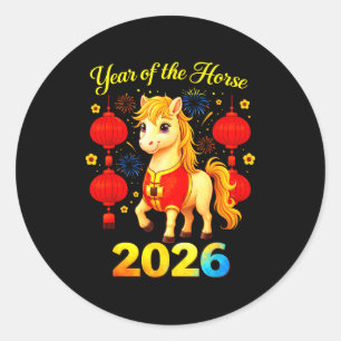 Adesivo Ano do Cavalo Lunar Ano Novo Chinês Fogo Cavalo