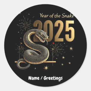 Adesivo Ano do Cobra 2025 - Zodiac Chinês Personalizável
