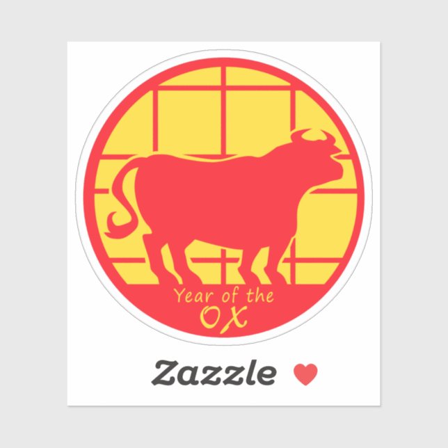 Adesivo Ano do Ox (Folha)