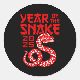 Adesivo Ano do Serpente 2025 Ano Novo Lunar Ano Novo Chinê