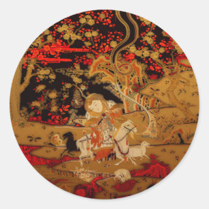 Adesivo Ano do Vinheta Redonda de Ram ou de Caprinos