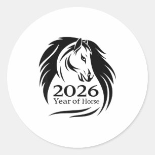 Adesivo Ano Festivo do Cavalo de Fogo 2026 Ano Novo Chinês
