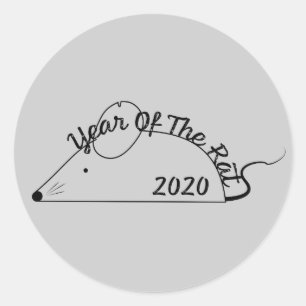 Adesivo Ano Novo Chinês 2020 Ano do Rato