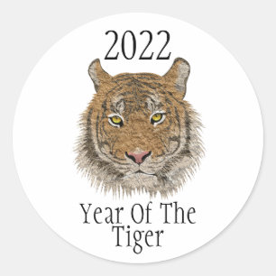Adesivo Ano Novo Chinês 2022 Ano do Tigre