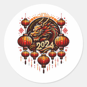 Adesivo ano novo chinês 2024