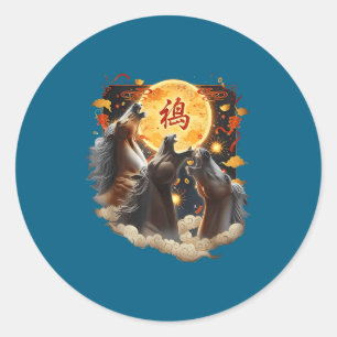 Adesivo Ano Novo Chinês 2026 Ano do Cavalo 