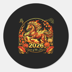 Adesivo Ano novo chinês 2026 ano do cavalo