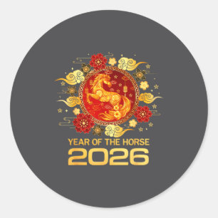 Adesivo Ano Novo Chinês 2026 Ano do Cavalo Ano Novo Lunar