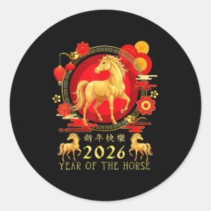 Adesivo Ano Novo Chinês 2026 Ano do Cavalo para Mulheres