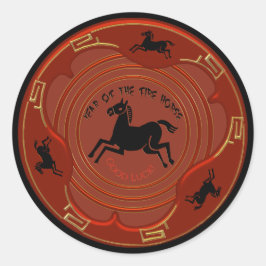 Adesivo Ano Novo Chinês - Ano do Cavalo de Fogo