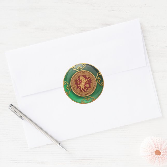 Adesivo Ano Novo Chinês do Bode de Jade (Envelope)
