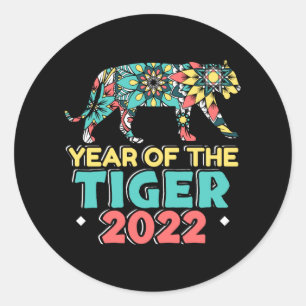 Adesivo Ano Novo Chinês do Tigre 2022 - Mandala