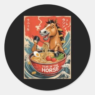 Adesivo Ano Novo Chinês Zodiacal Do Cavalo 2026 Ramen Me