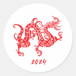 Adesivo Ano Novo do Dragão Chinês
