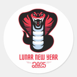 Adesivo Ano Novo Lunar 2025 Ano Da Cobra