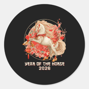 Adesivo Ano Novo Lunar 2026 Decoração Chinesa Ano Do