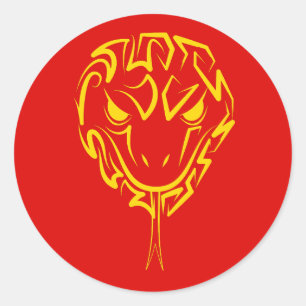 Adesivo Ano Novo Lunar Chinês do Cobra 2025 4723 Madeira