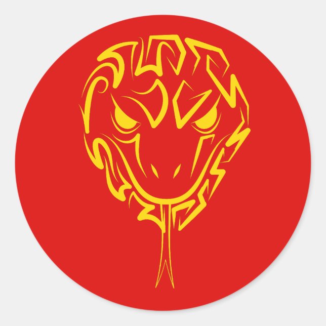 Adesivo Ano Novo Lunar Chinês do Cobra 2025 4723 Madeira (Frente)