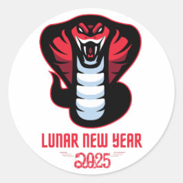 Adesivo Ano Novo Lunar da Serpente Ano Novo Chinês 2025