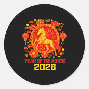 Adesivo Ano Novo Lunar Feliz Ano Novo Chinês do Cavalo