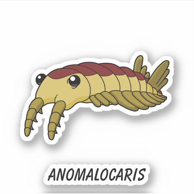 Adesivo Anomalocaris - Criatura Do Mar Pré-Histórica Vinil (Frente)