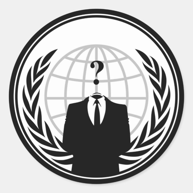 Adesivo ANONYMOUS logo (Frente)