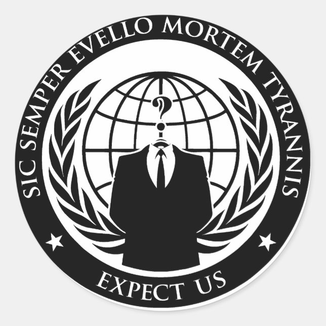 Adesivo Anonymous Semper Evello Mortem Tyrannis (Frente)