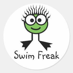 Adesivo Anormal da natação - CharacterStickers verde