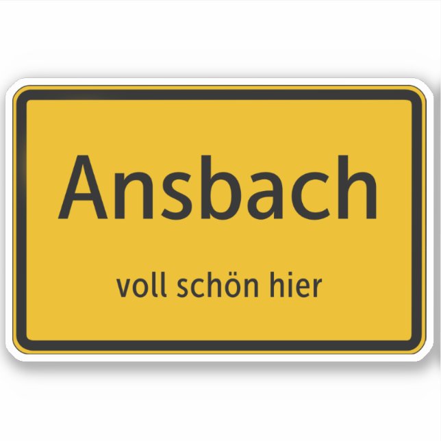 Adesivo Ansbach Aufkleber Sticker Autoaufkleber (Frente)