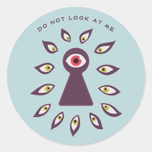 Adesivo Ansiedade antissocial paranoica Olhos-chave (Frente)