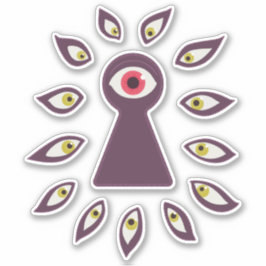 Adesivo Ansiedade Paranoica Olho Espiador
