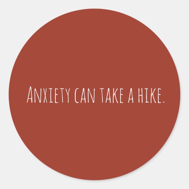 Adesivo Ansiedade Personalizada Saúde Mental (Frente)