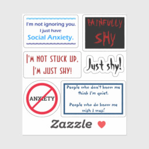 Adesivo Ansiedade social nº 1 Vinheta de Vinilo com Corte