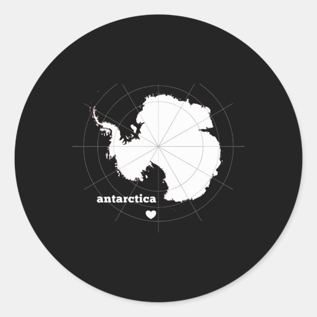 Adesivo Antártica Ele Latitude E Longitude (Frente)