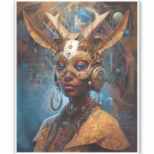 Adesivo Antelope Headdress Science Fiction Cyberpunk