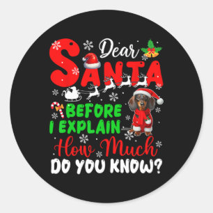 Adesivo Antes De Explicar O Quanto Conhece O Xmas Dachshun